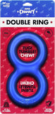 Tough Dog Double Ring Toy - Super Chewy Natural Rubber for Active Play and Aggressive Chewers