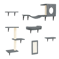  Cat Wall Shelves & Perches Set - Indoor Cat Condo for Climbing, Sleeping & Playing 