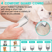 Dog & Cat Grooming Kit & Vacuum         - Low Noise 11Kpa Suction, 5-in-1 Groomer for Dogs & Cats with 2.5L Dustbin