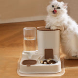 "Ultimate Pet Water Dispenser & Food Container: Large Capacity, Dry-Wet Separation for Cats"