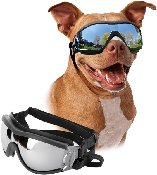 "Ultimate Dog Goggles for Large Breeds - Stylish Eye Protection for Riding, Biking, and Driving!"