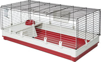 X-Large, White & Red Deluxe Rabbit & Guinea Pig Cage