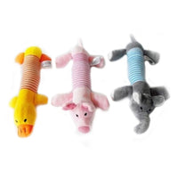 Adorable 3-Pack Plush Squeaky Dog Toys             