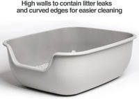 Betterbox Non-Stick Large Litter Box - Easy Clean, Pet Safe, Open Top Design, Durable ABS Plastic