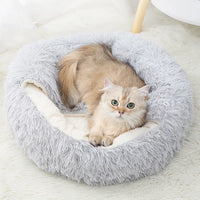 Luxury Cozy Pet Bed with Hooded Cover for Small to Medium Pets