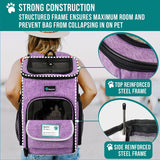 "Airline-Approved Dogs and Cats Backpack Carrier - Comfortable and Ventilated Travel Pack for Pets Up to 18 lbs 