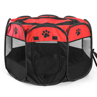 "Portable Pet Tent Dog House: Durable Outdoor Cage & Cat Playpen"