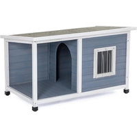  Dog House with Porch and Window Outdoor.   