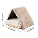 "Cozy Cat and Puppy Bed House for Small Dogs and Cats - Winter Warm Sleeping Nest"