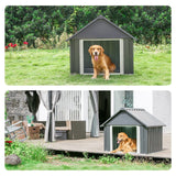 "Spacious Indoor Outdoor Dog House for Medium to Large Dogs - 34 x 38 x 35 Inches"