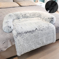 Luxurious Plush Pet Dog Sofa Bed: Cozy & Washable for Large Dogs