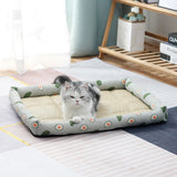 Cozy Summer Rattan Pet Bed for Small and Medium Dogs - Breathable and Washable