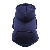 Dog Hoodie with Pocket - Warm Sweater for Small to Medium Dogs, Navy Blue