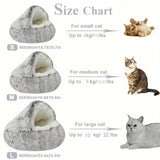 Cozy 2-in-1 Winter Plush Cat & Small Dog Bed & Sleep Bag 