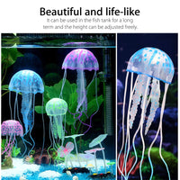 Jellyfish Aquarium Decor Set with Glowing Effect - 4 Pieces