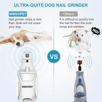 Ultimate Dog & Cat Nail Grinder with LED Light - Painless Grooming Tool for Dogs & Cats with 2 Grinding Heads