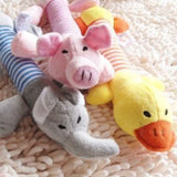 Adorable 3-Pack Plush Squeaky Dog Toys             