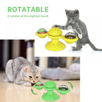 Interactive Cat Toy Turntable with Chew Options for Indoor Cats