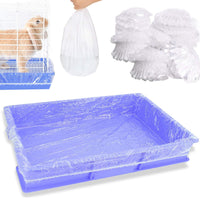 Disposable Clear Plastic Cage Liners - 50 Pack for Small Animals