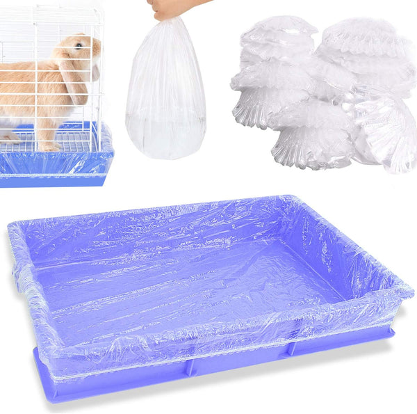 Disposable Clear Plastic Cage Liners - 50 Pack for Small Animals