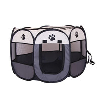 "Portable Pet Tent Dog House: Durable Outdoor Cage & Cat Playpen"