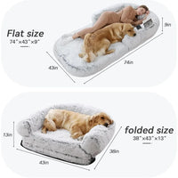 Extra-Large Foldable Plush Dog Bed.  Washable Comfort for Large Dogs