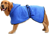 Quick Dry Microfiber Pet Bathrobe - Ultra Absorbent Dog & Cat Towel, 