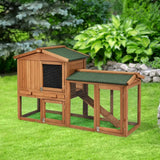 "Spacious 58" Wooden Rabbit Hutch & Chicken Coop: Perfect for Indoor and Outdoor Weatherproof Use"