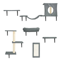  Cat Wall Shelves & Perches Set - Indoor Cat Condo for Climbing, Sleeping & Playing 