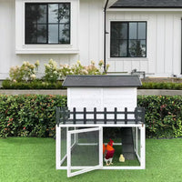 Elevated Wooden Chicken Coop