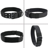 Tactical Heavy Duty Nylon Large Dog Collar with Metal Buckle - 2" Wide