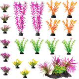 Professional Product Title: 
"Lifelike Plastic Aquarium Decorations Set - 20 Pack, Small to Large"