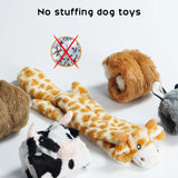 "Durable Squeaky Dog Toys: Double Layered Fabric, No Stuffing, Perfect for Small to Large Dogs"