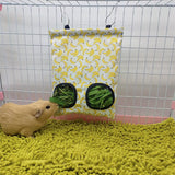 Rabbit, Guinea Pig and Small Animals Hay Food Dispenser - Durable Hay Food Bag Feeder for Small Pets