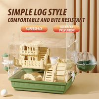 "Spacious Two-Floor Acrylic Hamster Cage – Perfect Nest for Golden Bear Honey Bags and Gliders!"