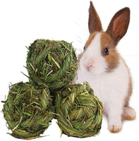 Small Animal Activity Play Chew Toy - Timothy Grass Rabbit Chew Ball for Rabbits, Hamsters, Guinea Pigs, and Gerbils