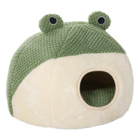 Cozy Little Frog Plush Nest for Small Pets - Perfect Autumn/Winter Home for Cats & Dogs Under 5KG