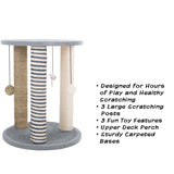  3-Post Cat Scratching Tower by Keefe PETMAKER – Keep Your Cat Happy and Your Furniture Scratch-Free!