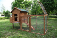 "Spacious 12 Sq. Ft. Chicken Coop & Run Combo for 3 Chickens - Zebediah"