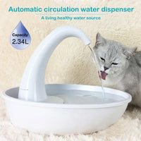 Automatic Swan Shaped Pet Water Fountain - Stylish Electric Dispenser for Cats and Dogs