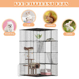 Extra Large DIY Cat Cage Playpen: Spacious Metal Wire Pet Kennel for Indoor Small Animals