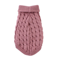 Turtleneck Cable Knit Dog Sweater - Cozy Autumn/Winter Pet Outfit