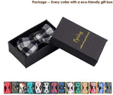 Adjustable Breakaway Cat Collar with Bell, Bow Tie, and Plaid Design - Black