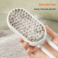 Cat & Small Dog Grooming Brush. with electric Steam Cleaner.     , Massage Spray, and Hair Removal Comb for Cats and Dogs