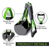 "Premium Non-Breakable Dogs Pooper Scooper: Long Handle, Foldable Design (Green)"