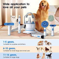 Ultimate 5-in-1 Dog & Cat Grooming Vacuum Kit – Say Goodbye to Shedding with 99% Hair Suction 