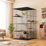 Extra Large DIY Cat Cage Playpen: Spacious Metal Wire Pet Kennel for Indoor Small Animals