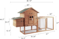 "Spacious 12 Sq. Ft. Chicken Coop & Run Combo for 3 Chickens - Zebediah"