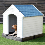 "Modern Plastic Dog House with Ventilation and Secure Fastening"