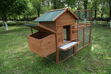 "Spacious 12 Sq. Ft. Chicken Coop & Run Combo for 3 Chickens - Zebediah"